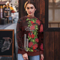 Hawaii Mele Kalikimaka Kakau Ugly Christmas Sweater I'iwi Bird on Ohia Lehua LT7 - Polynesian Pride
