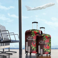 Hawaii Mele Kalikimaka Kakau Luggage Cover I'iwi Bird on Ohia Lehua LT7 - Polynesian Pride