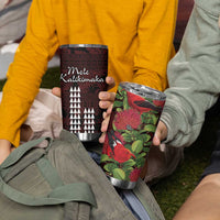 Hawaii Mele Kalikimaka Kakau Tumbler Cup I'iwi Bird on Ohia Lehua LT7 - Polynesian Pride