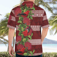 Hawaii Christmas Mele Kalikimaka Hawaiian Shirt I'iwi Bird on Ohia Lehua LT7 - Polynesian Pride