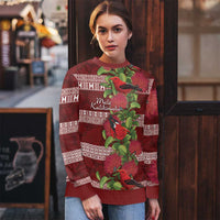Hawaii Christmas Mele Kalikimaka Ugly Christmas Sweater I'iwi Bird on Ohia Lehua LT7 - Polynesian Pride