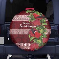 Hawaii Christmas Mele Kalikimaka Spare Tire Cover I'iwi Bird on Ohia Lehua LT7 - Polynesian Pride