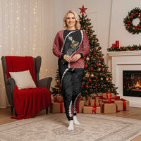 New Zealand Christmas Pajama Set Flora Map with Birds - Polynesian Pride