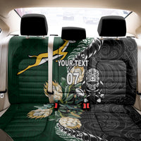 Custom South Africa Mix New Zealand Rugby 2023 Back Car Seat Cover World Cup Greatest Rivalry LT7 - Polynesian Pride
