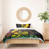 New Caledonia Kanaky Personalized Bedding Set Fleche Faitiere - Plumeria LT7 - Polynesian Pride