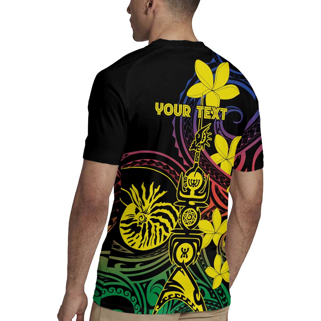 New Caledonia Kanaky Personalized Rugby Jersey Fleche Faitiere - Plumeria