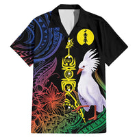 New Caledonia Kanaky Personalized Family Matching Mermaid Dress and Hawaiian Shirt Fleche Faitiere Mix Kagu LT7 Dad's Shirt - Short Sleeve Colorful - Polynesian Pride