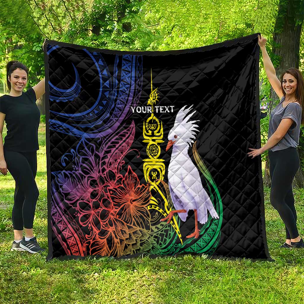New Caledonia Kanaky Personalized Quilt Fleche Faitiere Mix Kagu LT7 - Polynesian Pride