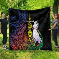 New Caledonia Kanaky Personalized Quilt Fleche Faitiere Mix Kagu LT7 - Polynesian Pride