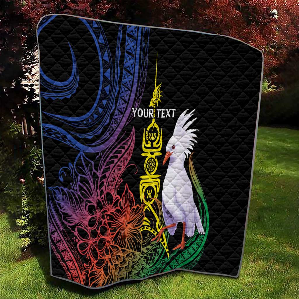 New Caledonia Kanaky Personalized Quilt Fleche Faitiere Mix Kagu LT7 - Polynesian Pride