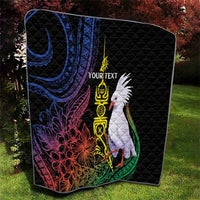 New Caledonia Kanaky Personalized Quilt Fleche Faitiere Mix Kagu LT7 - Polynesian Pride