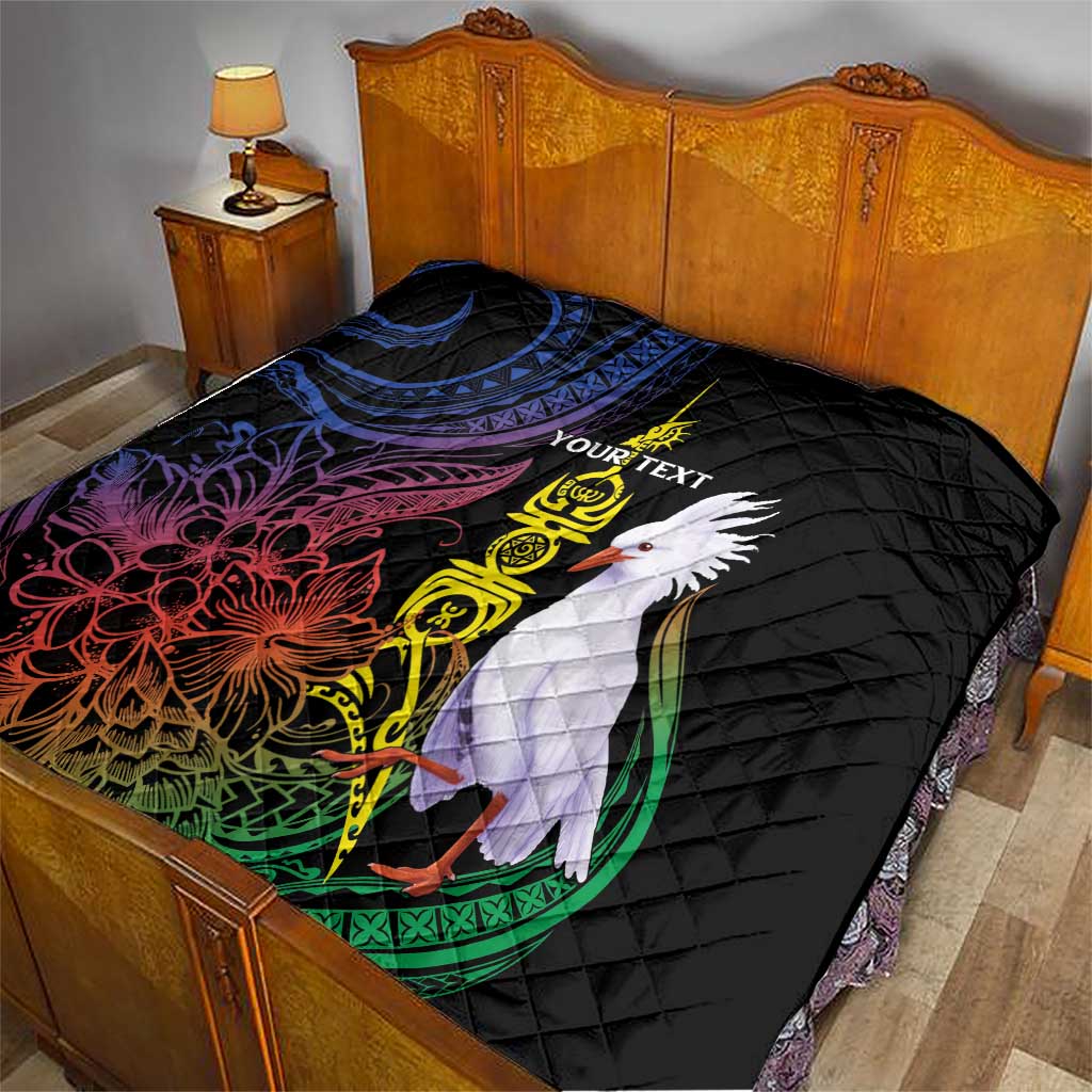 New Caledonia Kanaky Personalized Quilt Fleche Faitiere Mix Kagu LT7 - Polynesian Pride