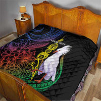 New Caledonia Kanaky Personalized Quilt Fleche Faitiere Mix Kagu LT7 - Polynesian Pride