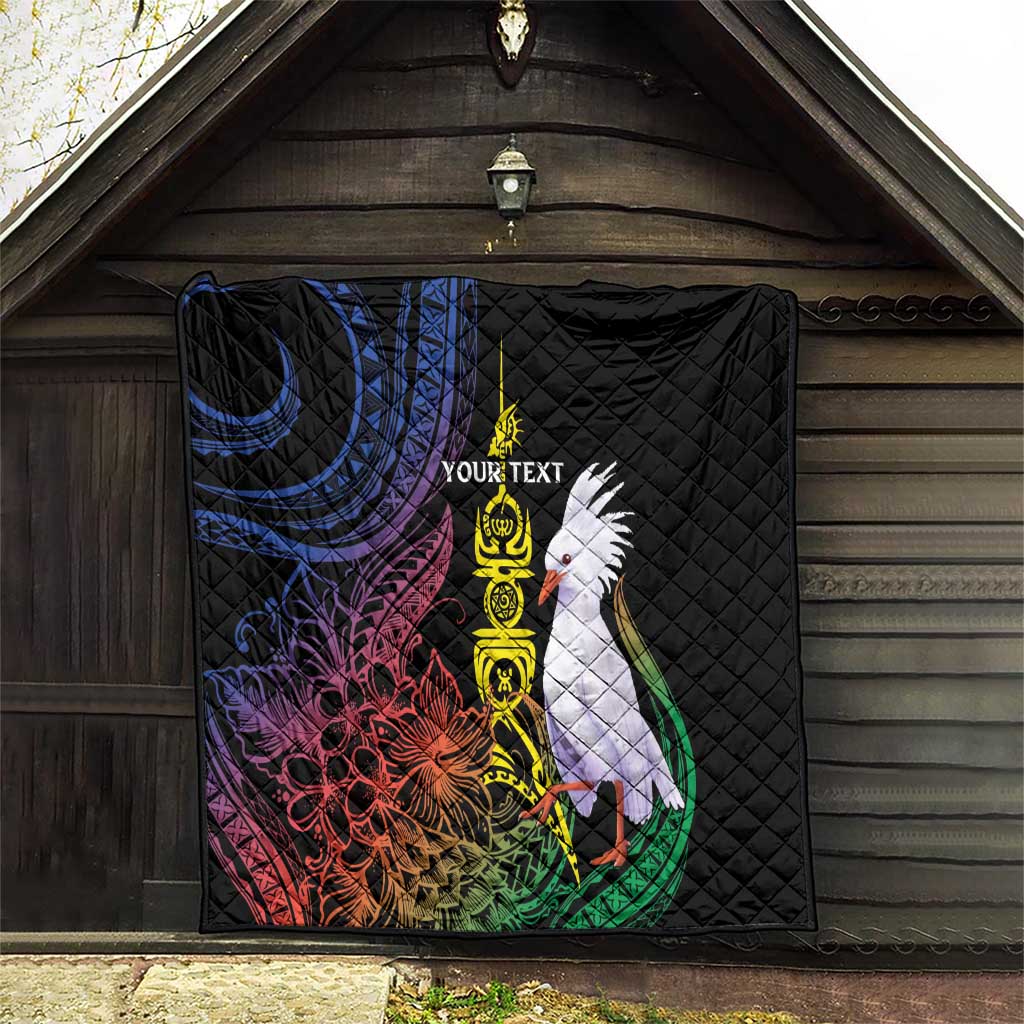 New Caledonia Kanaky Personalized Quilt Fleche Faitiere Mix Kagu LT7 - Polynesian Pride