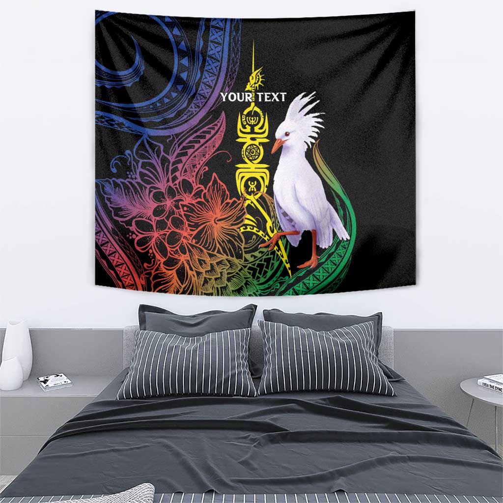 New Caledonia Kanaky Personalized Tapestry Fleche Faitiere Mix Kagu LT7 - Polynesian Pride