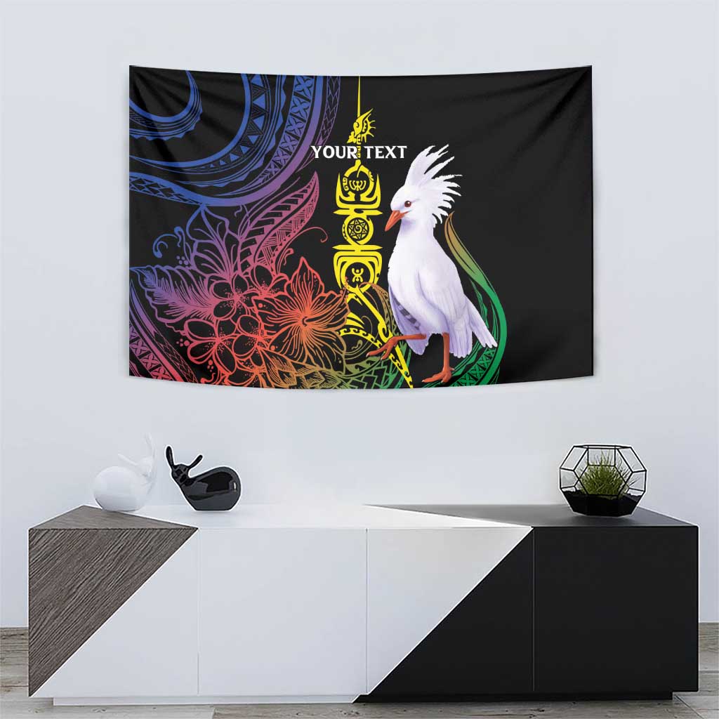 New Caledonia Kanaky Personalized Tapestry Fleche Faitiere Mix Kagu LT7 - Polynesian Pride