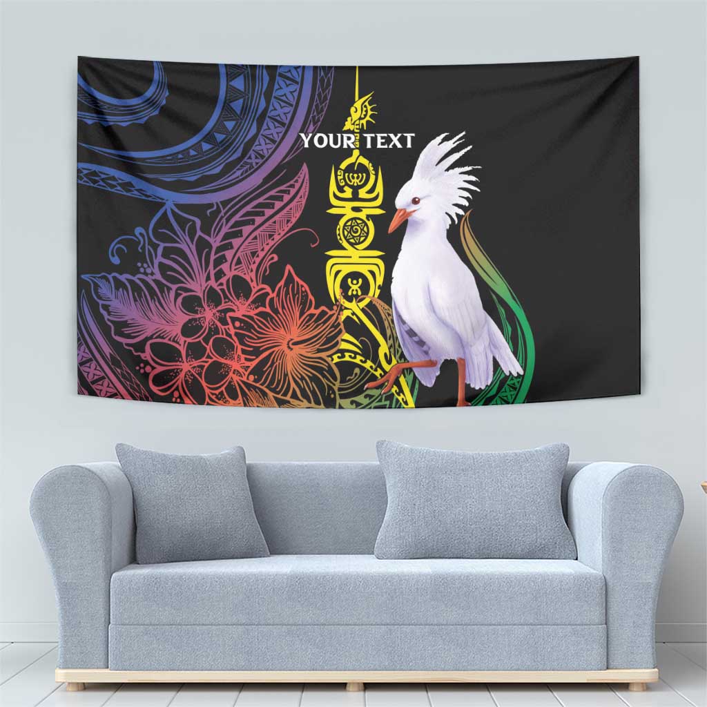 New Caledonia Kanaky Personalized Tapestry Fleche Faitiere Mix Kagu LT7 - Polynesian Pride
