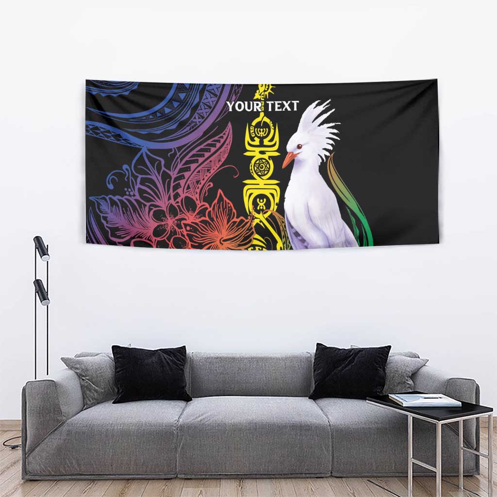 New Caledonia Kanaky Personalized Tapestry Fleche Faitiere Mix Kagu LT7 - Polynesian Pride