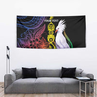 New Caledonia Kanaky Personalized Tapestry Fleche Faitiere Mix Kagu LT7 - Polynesian Pride