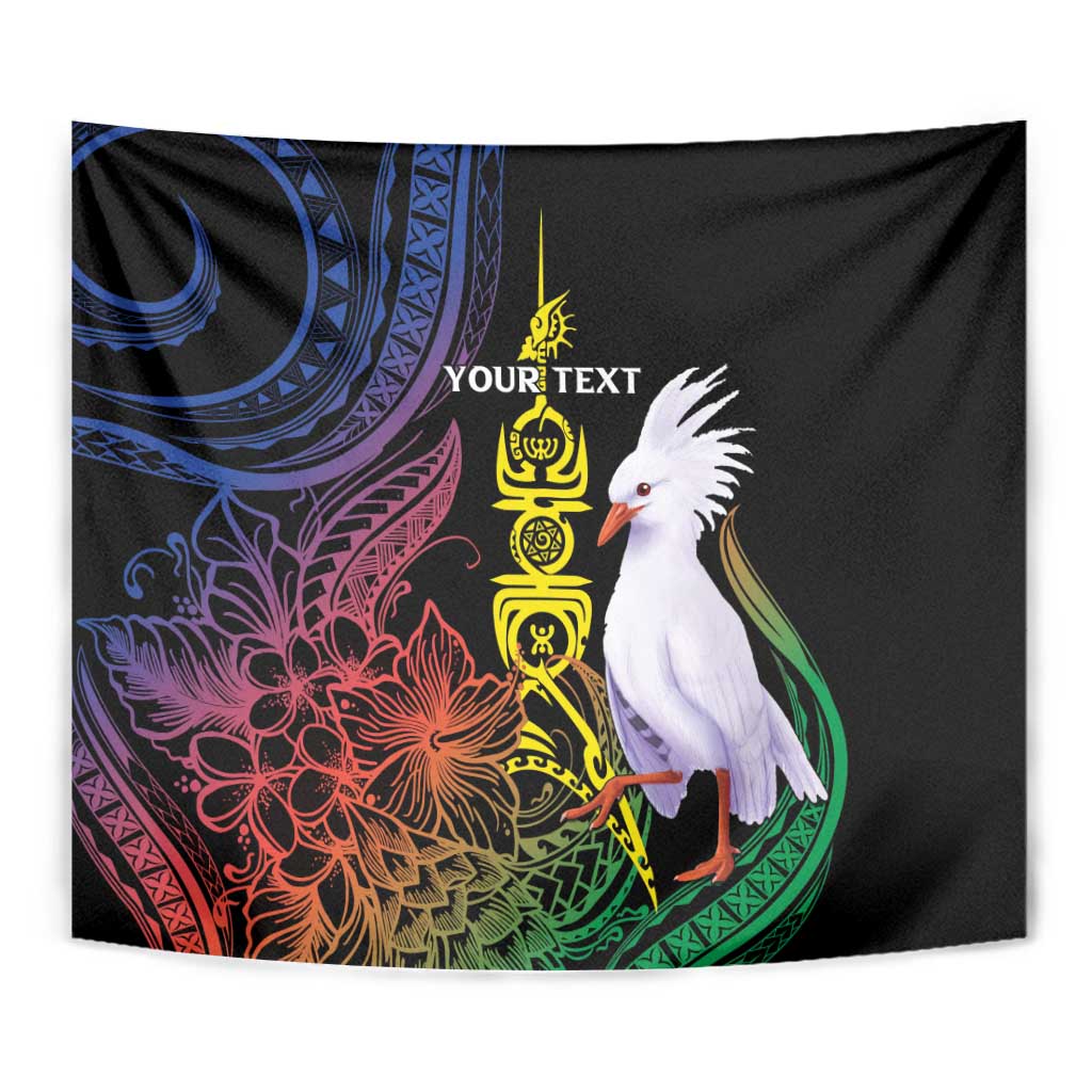 New Caledonia Kanaky Personalized Tapestry Fleche Faitiere Mix Kagu LT7 - Polynesian Pride
