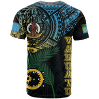 Custom Vanuatu T Shirt Turtle Chest Tattoo Flag Color Sanma LT7 - Polynesian Pride
