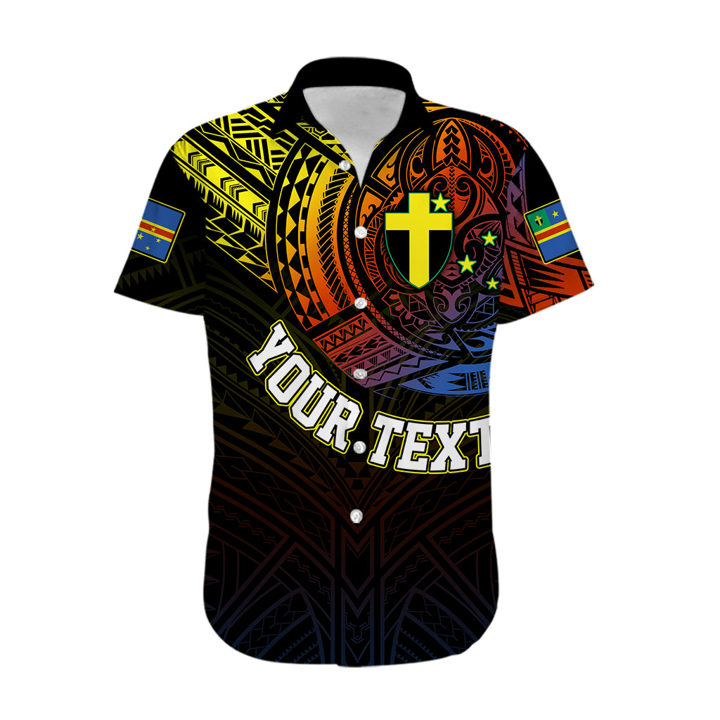 Personalised Vanuatu Hawaiian Shirt Turtle Chest Tattoo Flag Color - Tafea LT7 - Polynesian Pride