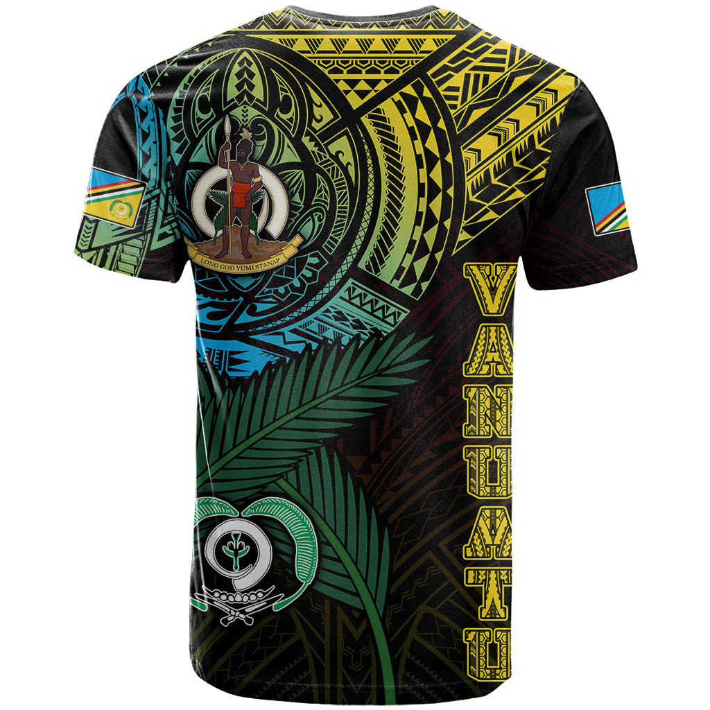 Custom Vanuatu T Shirt Turtle Chest Tattoo Flag Color Torba LT7 - Polynesian Pride