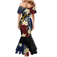 Personalized Philippines Tribal Family Matching Mermaid Dress and Hawaiian Shirt Tropical Waves - Plumeria LT7 - Polynesian Pride