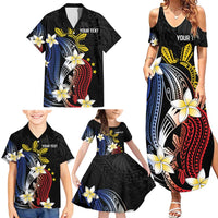 Personalized Philippines Tribal Family Matching Summer Maxi Dress and Hawaiian Shirt Tropical Waves - Plumeria LT7 - Polynesian Pride