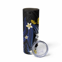 Personalized Philippines Tribal Skinny Tumbler Tropical Waves - Plumeria LT7 - Polynesian Pride