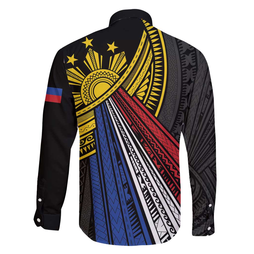 Philippines Sun Family Matching Off Shoulder Short Dress and Hawaiian Shirt Pasifika Tribal Style LT7 - Polynesian Pride
