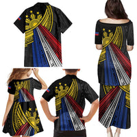 Philippines Sun Family Matching Puletasi and Hawaiian Shirt Pasifika Tribal Style LT7 - Polynesian Pride