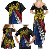 Philippines Sun Family Matching Summer Maxi Dress and Hawaiian Shirt Pasifika Tribal Style LT7 - Polynesian Pride