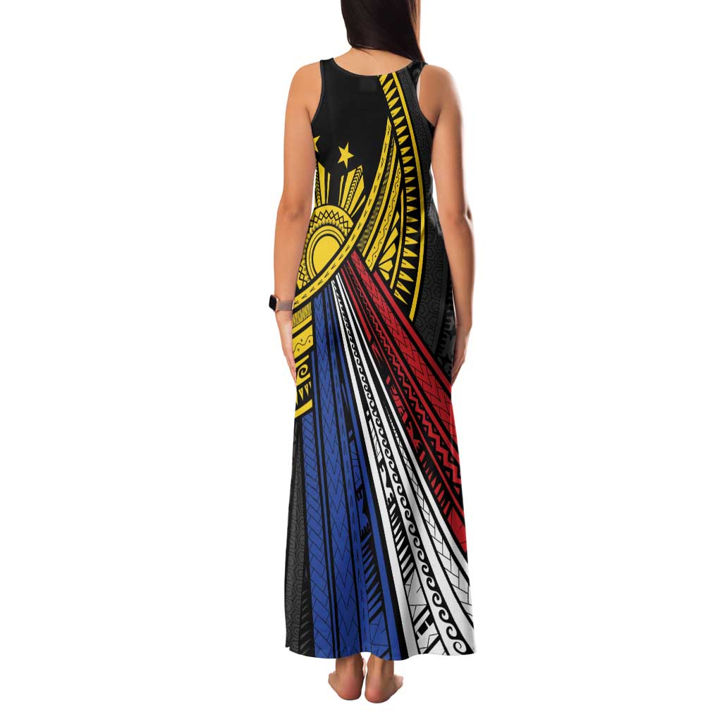 Philippines Sun Family Matching Tank Maxi Dress and Hawaiian Shirt Pasifika Tribal Style LT7 - Polynesian Pride