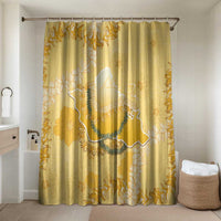 Hawaii Oahu Island Flowers Lei Bathroom Set Yellow Ilima Mix Plumeria LT7 Shower Curtain Only Yellow - Polynesian Pride