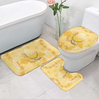 Hawaii Oahu Island Flowers Lei Bathroom Set Yellow Ilima Mix Plumeria LT7 - Polynesian Pride