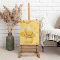 Hawaii Oahu Island Flowers Lei Canvas Wall Art Yellow Ilima Mix Plumeria