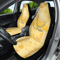 Hawaii Oahu Island Flowers Lei Car Seat Cover Yellow Ilima Mix Plumeria LT7 - Polynesian Pride