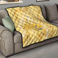 Hawaii Oahu Island Flowers Lei Quilt Yellow Ilima Mix Plumeria