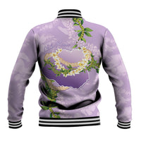 Hawaii Kauai Island Flowers Lei Baseball Jacket Mokihana Lei