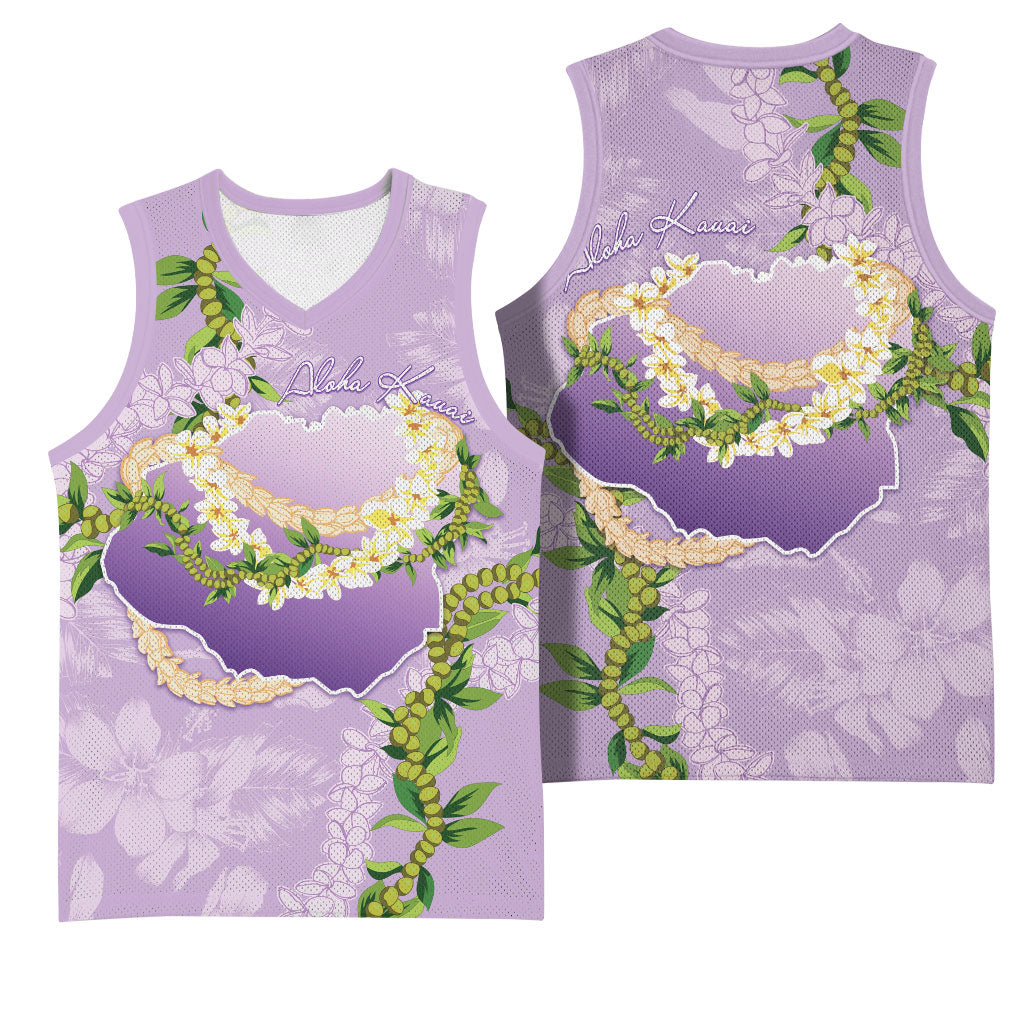 Hawaii Kauai Island Flowers Lei Basketball Jersey Mokihana Lei