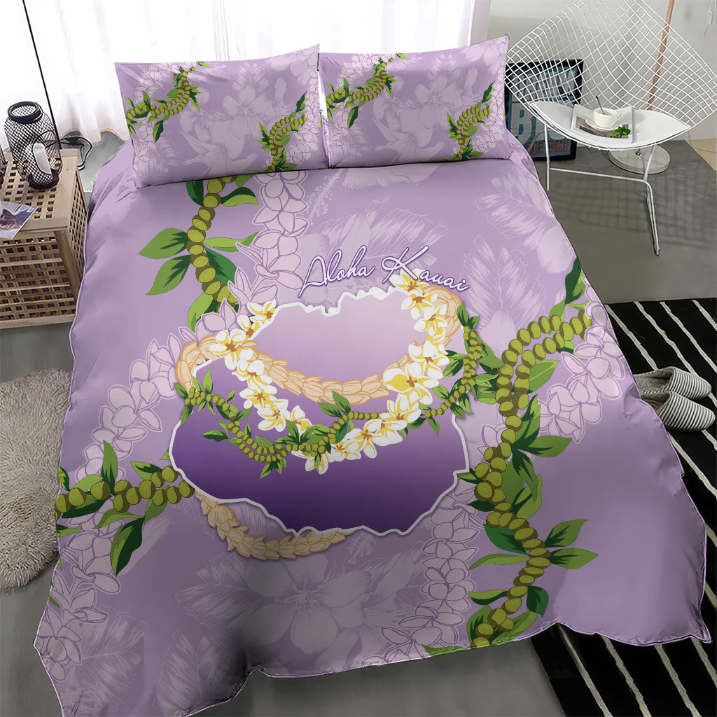 Hawaii Kauai Island Flowers Lei Bedding Set Mokihana Lei