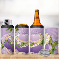Hawaii Kauai Island Flowers Lei 4 in 1 Can Cooler Tumbler Mokihana Lei LT7 - Polynesian Pride