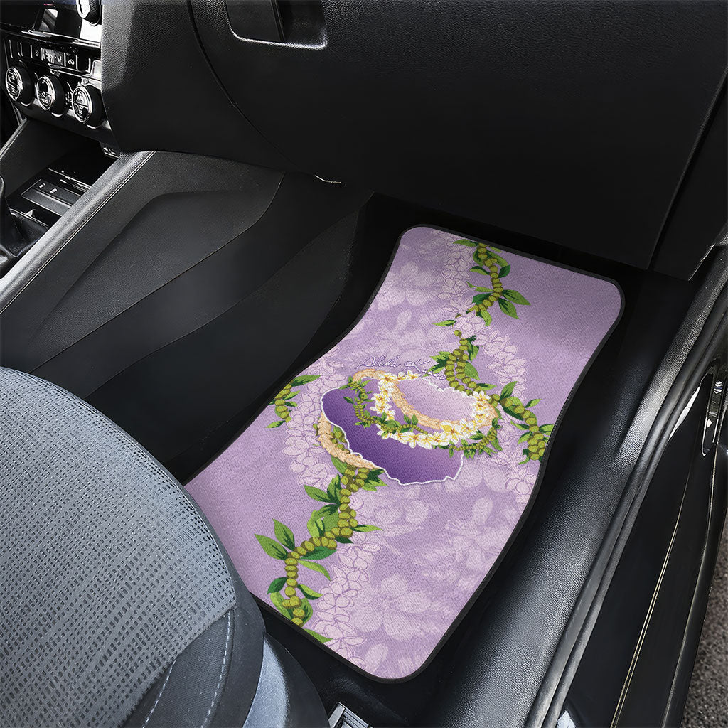 Hawaii Kauai Island Flowers Lei Car Mats Mokihana Lei