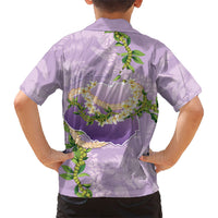 Hawaii Kauai Island Flowers Lei Family Matching Tank Maxi Dress and Hawaiian Shirt Mokihana Lei LT7 - Polynesian Pride