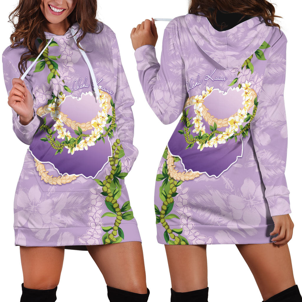 Hawaii Kauai Island Flowers Lei Hoodie Dress Mokihana Lei LT7 - Polynesian Pride