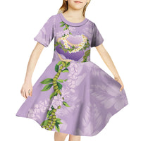Hawaii Kauai Island Flowers Lei Kid Short Sleeve Dress Mokihana Lei LT7 - Polynesian Pride