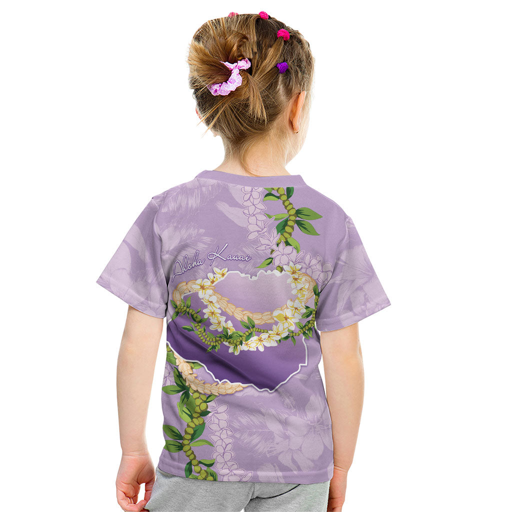 Hawaii Kauai Island Flowers Lei Kid T Shirt Mokihana Lei