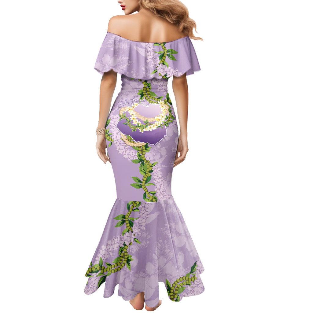 Hawaii Kauai Island Flowers Lei Mermaid Dress Mokihana Lei LT7 - Polynesian Pride
