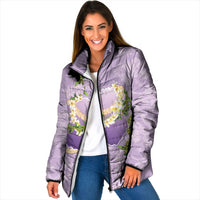 Hawaii Kauai Island Flowers Lei Padded Jacket Mokihana Lei